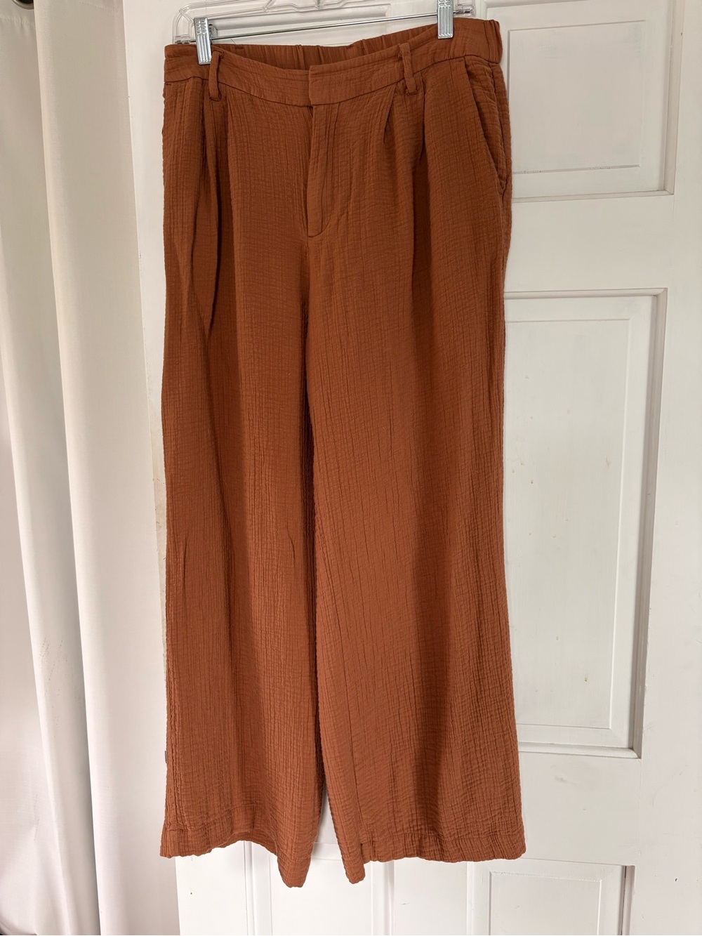 a new day Rust Wide-Leg Rayon Pants